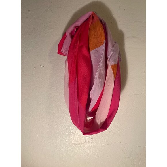 Cynthia Rowley Color Block 100% Silk Scarf - Picture 1 of 6